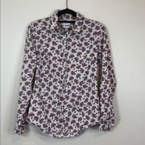 J Crew Button Down Dress Floral Shirt